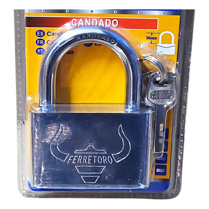 Pack De 4 Candado Plateado De 70 Mm 3 Llaves Plateado
