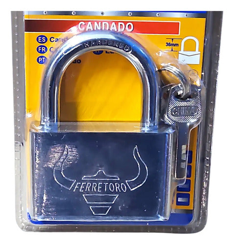 Pack De 4 Candado Plateado De 70 Mm 3 Llaves Plateado