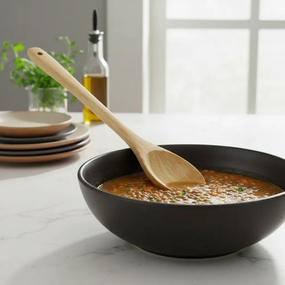 Cuchara De Bambu 31 Cm Para Cocinar Utensilio De Madera Bambú