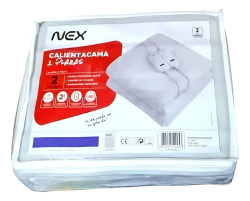 Calientacama 2 Plazas 60w Cc2504 Blanco Nex Liso Blanco Liso