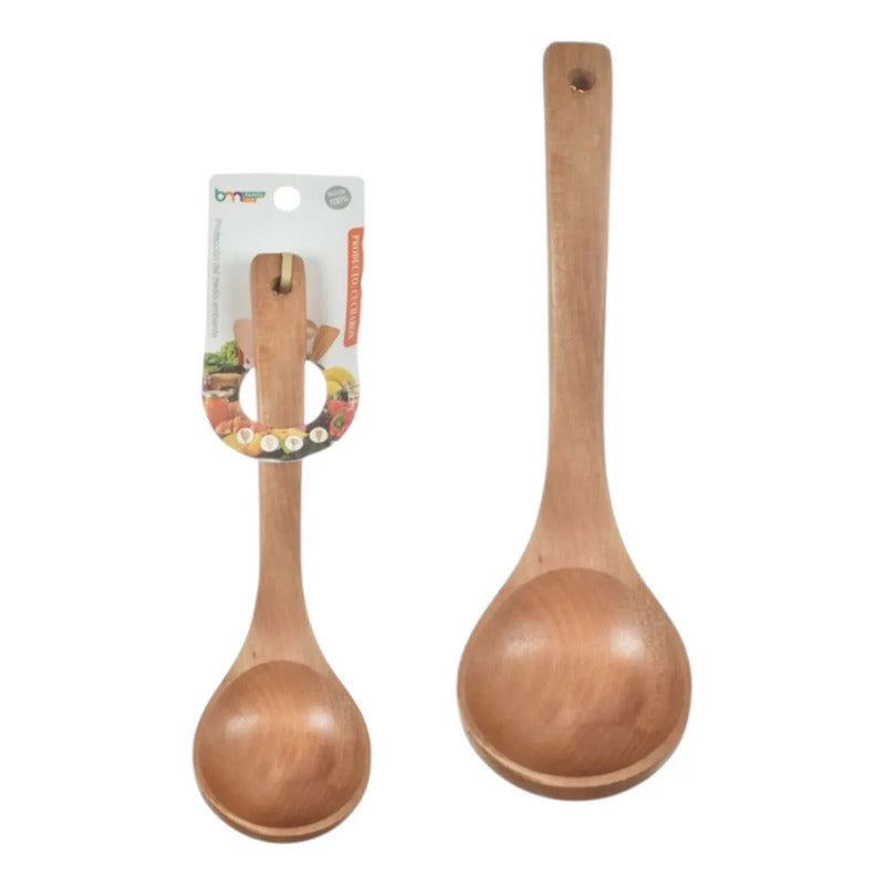 Cuchara De Bambu 23cmx7.5cm Para Cocinar Utensilio Madera