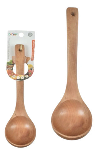Cuchara De Bambu 23cmx7.5cm Para Cocinar Utensilio Madera