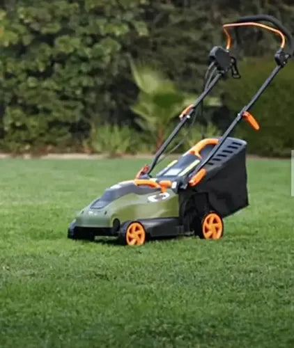 Cortadora De Pasto Eléctrica 1400 W Bauker Verde/naranja