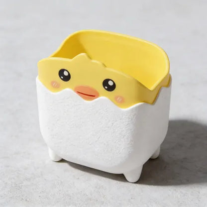 Pack 5 Porta Lapicero Para Escritorio Diseño Pollito 12cm