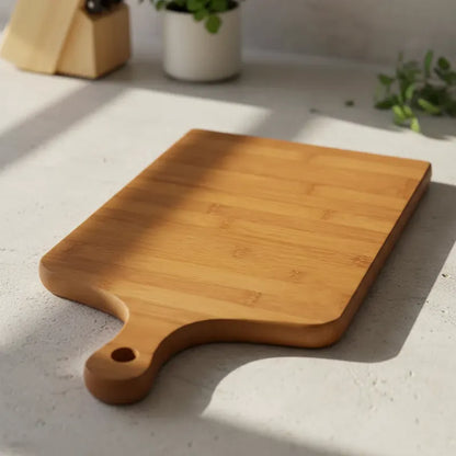Tabla Picar Y Cortar Cocina Madera Bambú 40cm Lisa Marrón