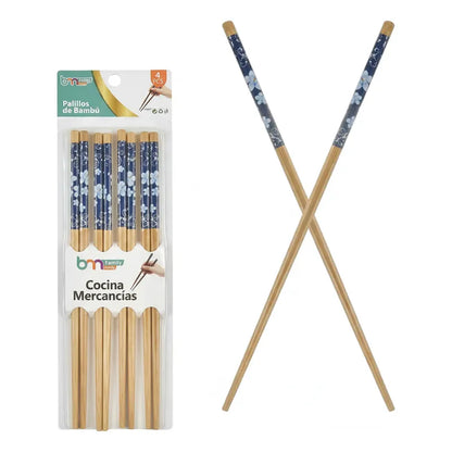 Palillos Chinos En Madera 4 Pares (8 Palillo) Sushi Madera