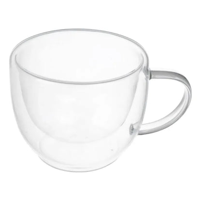 Pack 4 Tazas De Vidrio Doble Pared Redondeada 150 Ml Vidrio