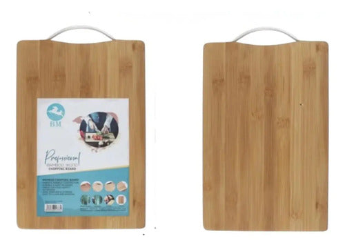Tabla Bambú Rectangular 40x30 Cm Para Picar Lisa Bambú