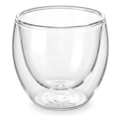 Pack 4 Tazas Doble Pared 80ml Transparente