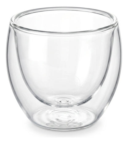 Pack 4 Tazas Doble Pared 80ml Transparente