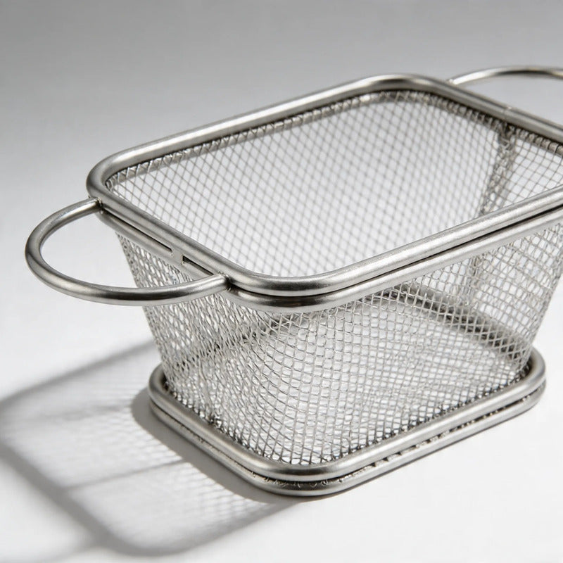 Canasto Canastillo Freidor Papas Fritas 9x10 Cm Cesta Metal