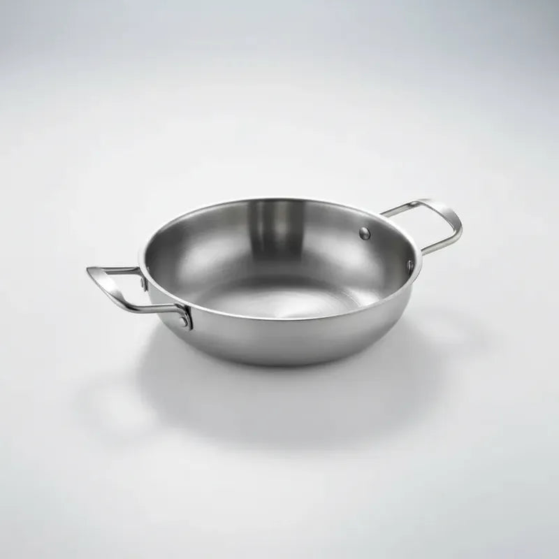 Sartén Coreana De Acero Inoxidable 18cm Con Dos Orejas Acero Inoxidable