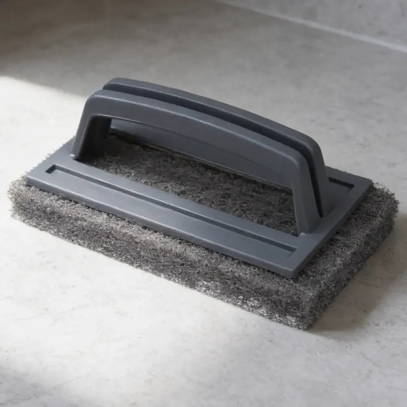 Esponja Para Limpieza De Parrillera Con Asa Gris Oscuro