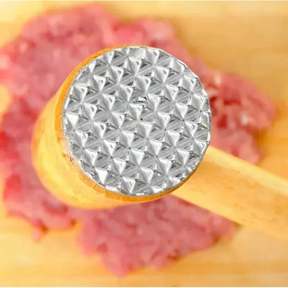 Martillo Mazo Ablandador Doble De Carne Pollo Pescado Marrón Claro
