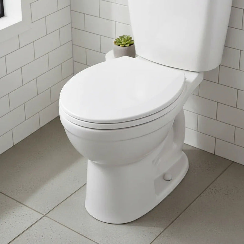Tapa Para Inodoro Redonda Plástico Blanco Casa Miel Con Tapa Blanco