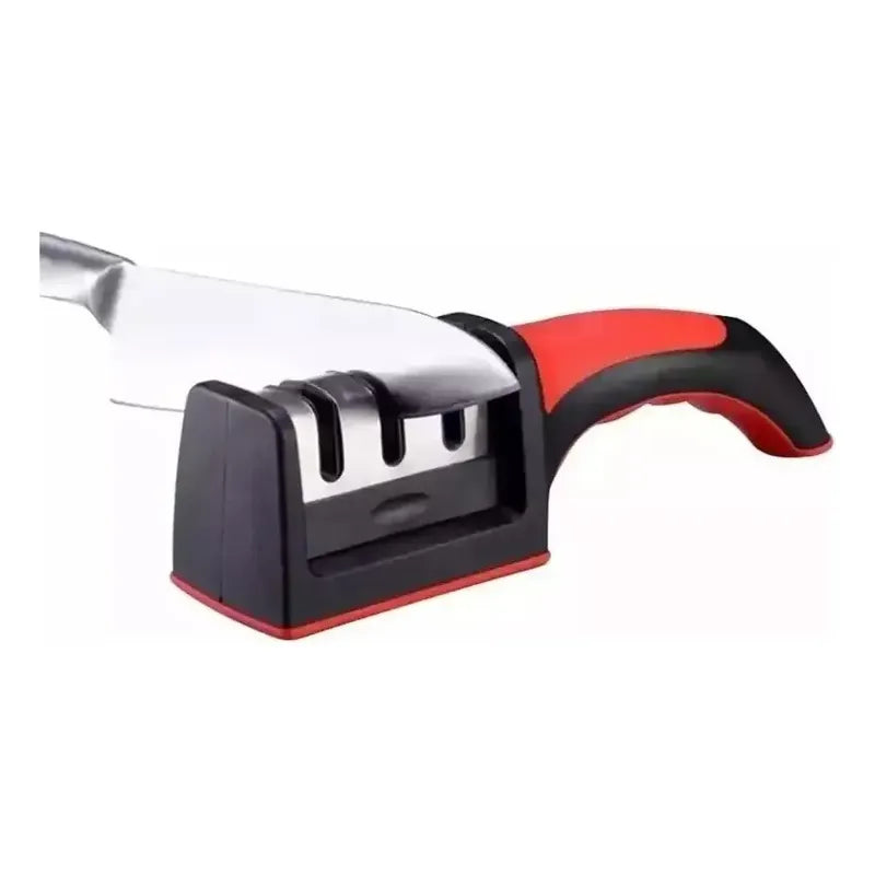 Afilador De Cuchillos Tijeras De 3 Filos De Acero Inoxidable