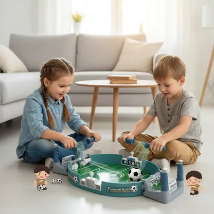 Juego De Mesa Futbol Portátil Interactivo Para Niños Juguete Verde Y Gris