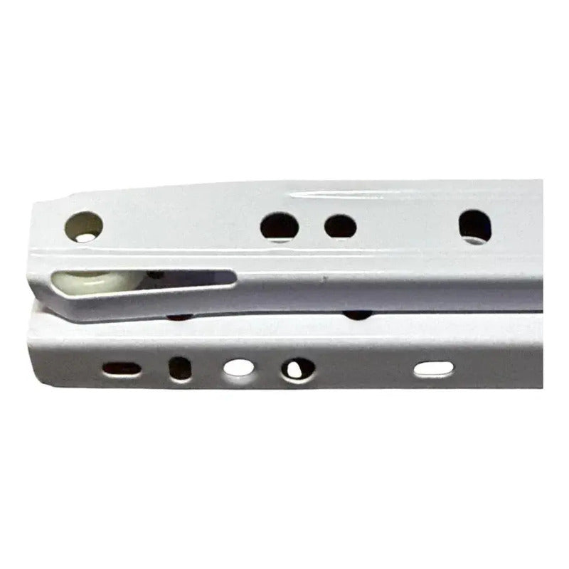 Pack 2 Corredera O Riel Blanco Para Cajón 40 Cm Blanco