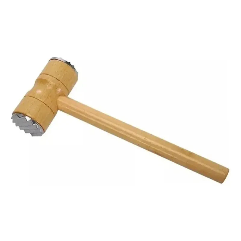 Martillo Mazo Ablandador Doble De Carne Pollo Pescado Marrón Claro