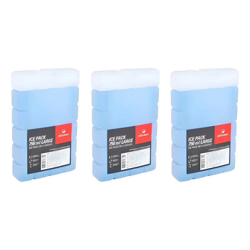 Pack 3 Hielo Artificial Ice Pack Gel Large 750 Ml Klimber Azul