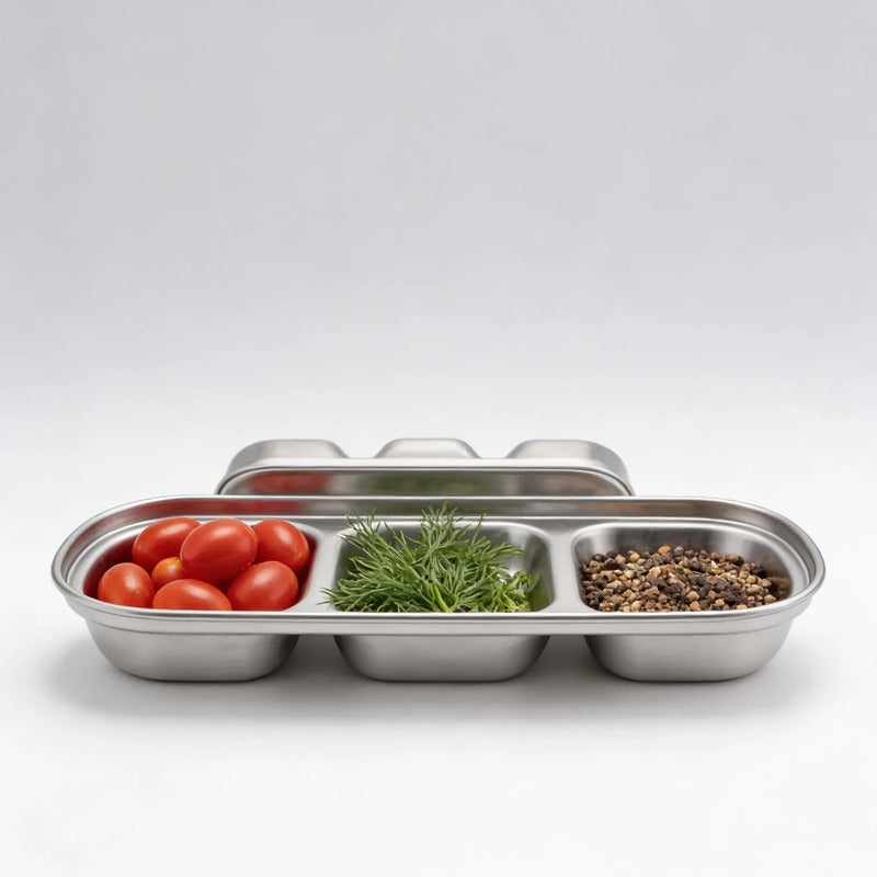 Pack 3 Pocillos Salsas Acero Inoxidable Dip Cocina Acero Inoxidable
