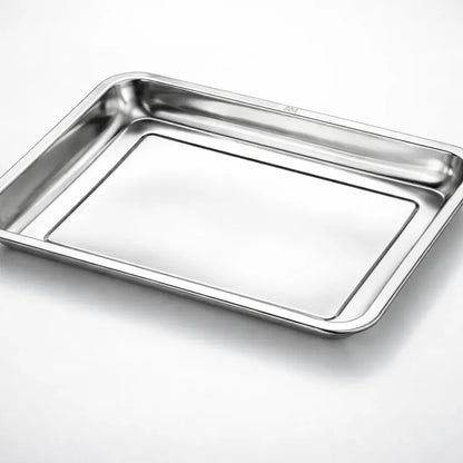 Bandeja De Acero Inoxidable  50 X 35 2cm Plateado