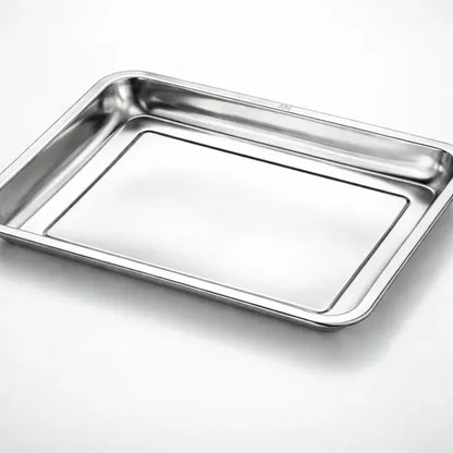 Bandeja De Acero Inoxidable  50 X 35 2cm Plateado