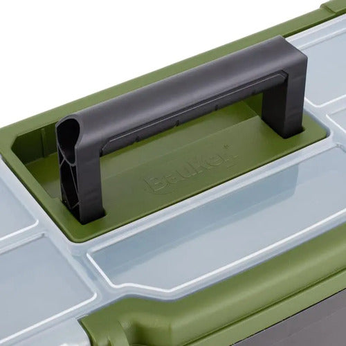 Caja De Herramientas 16 Pulgadas Bauker Color Verde Verde