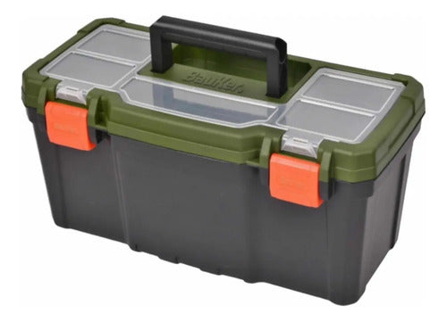Caja De Herramientas 16 Bauker Color Verde Oscuro