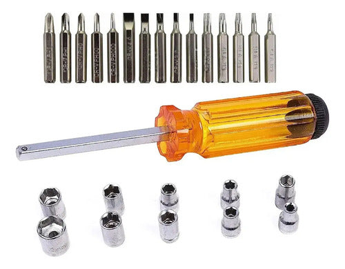 Set Destornillador Y Dados 28 Piezas