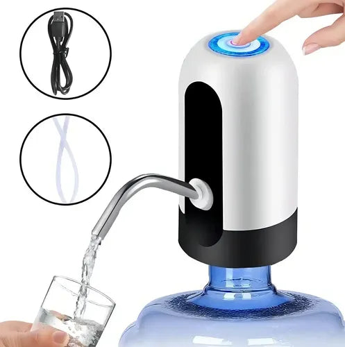 Dispensador Agua Eléctrico Usb Baoma Botellones Portátil Neg Negro