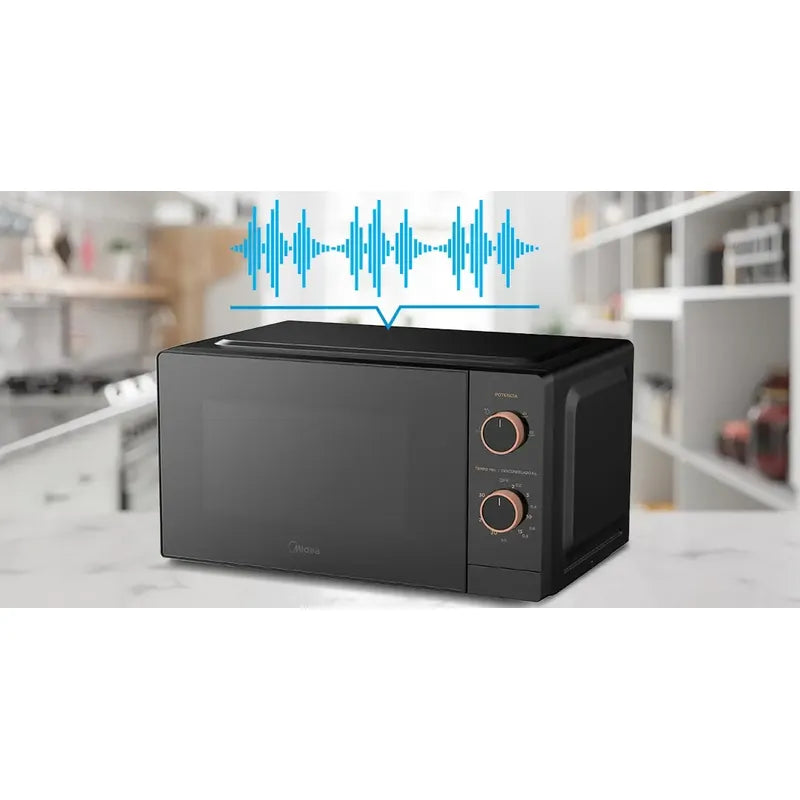 Microondas Midea 20 Litros Negro 600w Timer Cocina Pro