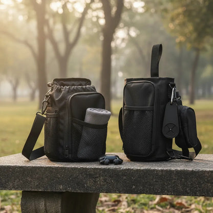 Bolso Magnético Para Gimnasio Porta Botella Y Celular Negro