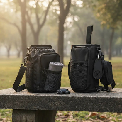 Bolso Magnético Para Gimnasio Porta Botella Y Celular Negro