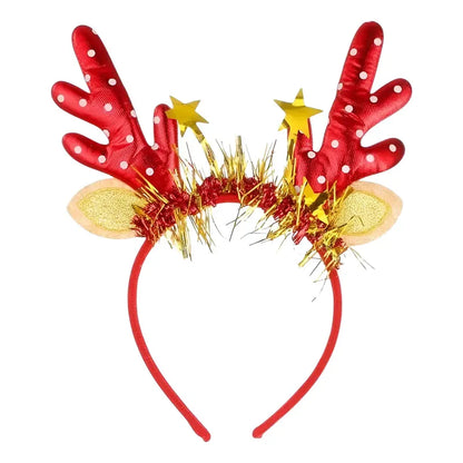 Pack 2 Cintillo Adornos Navideños De 23x11 Cm Rojo