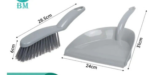 Set De Pala Recogedora De Basura Gris Claro
