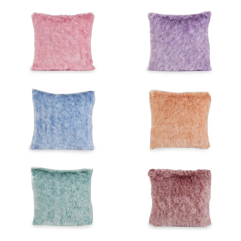 Pack X6 Fundas De Cojines 45x45 Cm, Súper Suaves-peludos Peludo