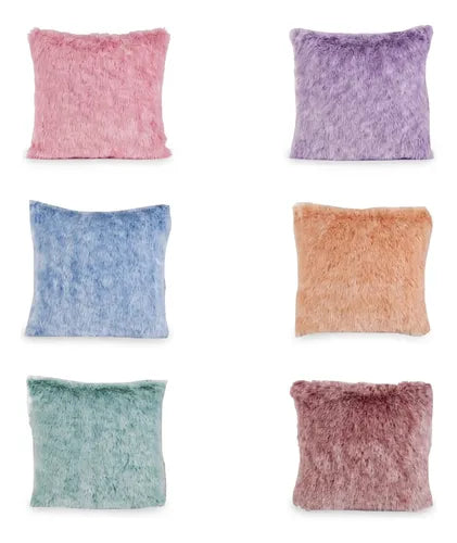 Pack X6 Fundas De Cojines 45x45 Cm, Súper Suaves-peludos Peludo