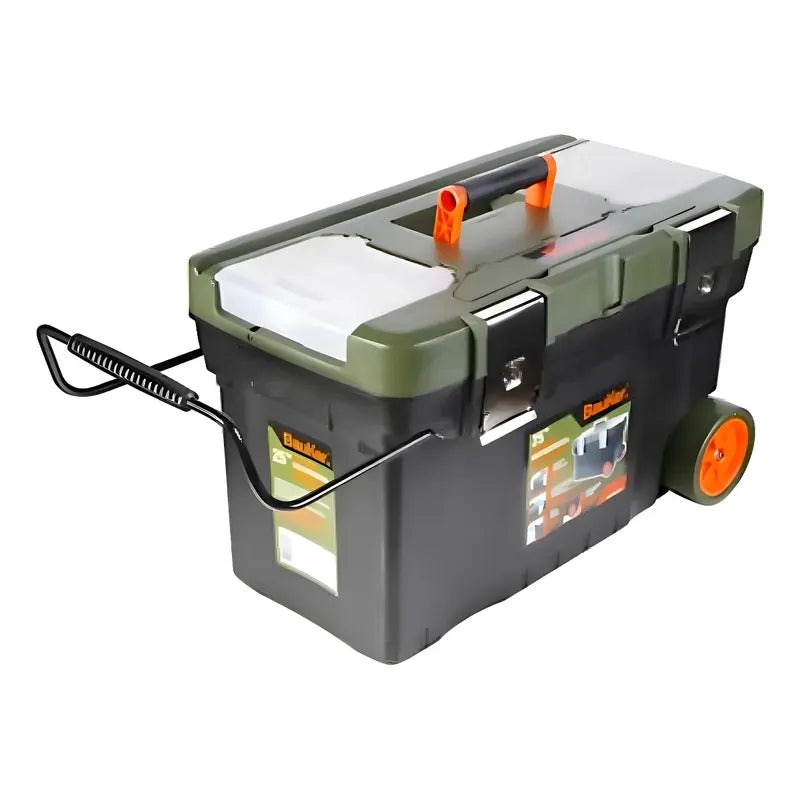 Caja De Herramientas Organizador 2ruedas 25pulgadas Bauker Verde