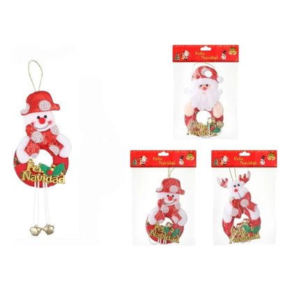 Pack De 3 Adornos Navideños De 22x10 Cm Rojo
