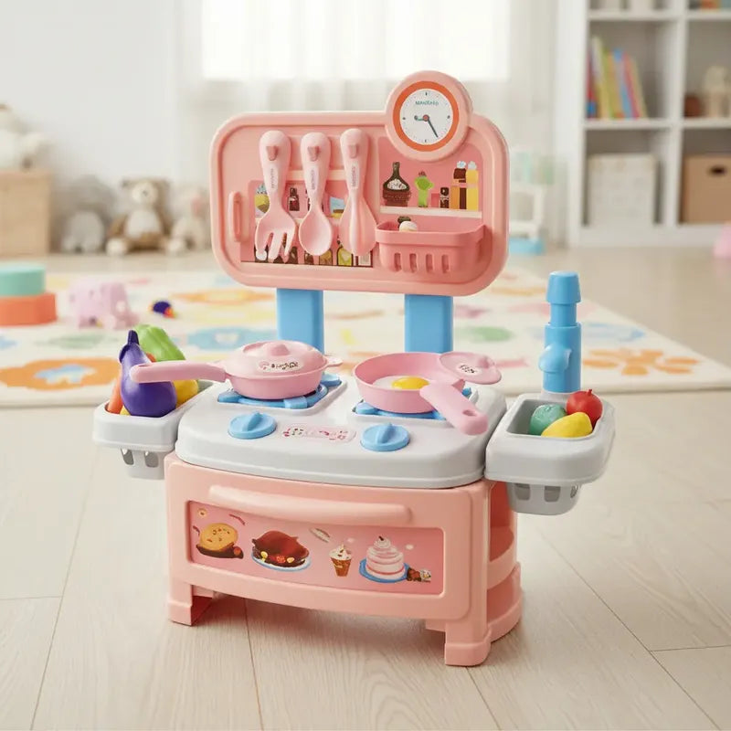 Set Chef De Cocina 20 Piezas Para Niñas Rosa