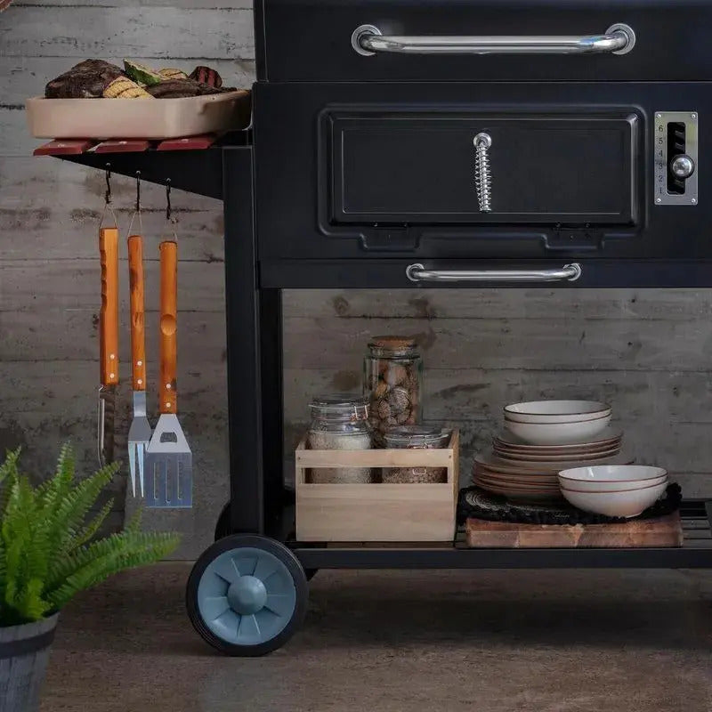 Kit De Herramientas Para Asado 4 Piezas Con Tabla