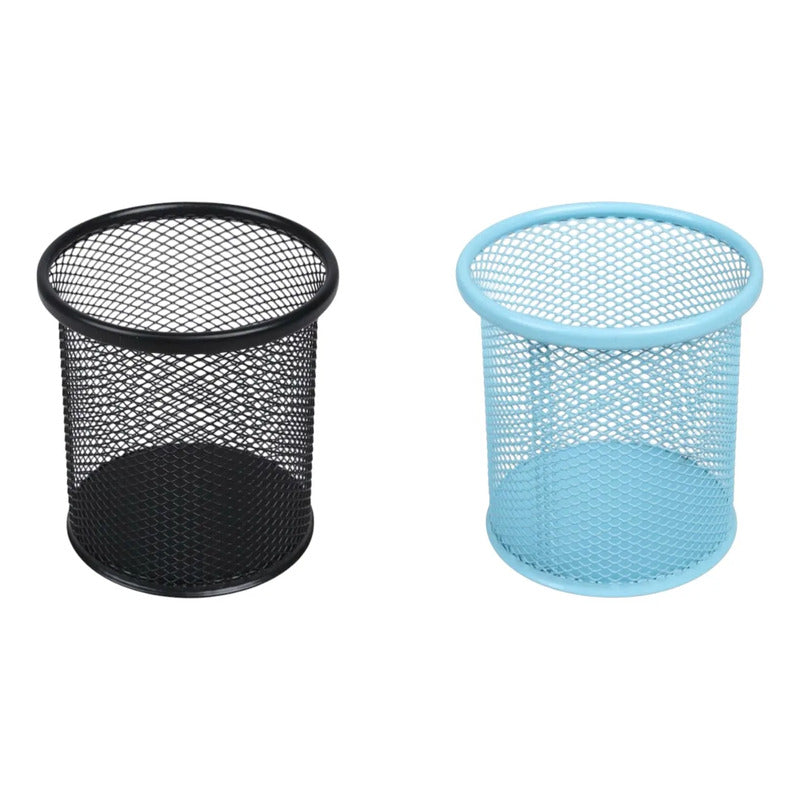 Pack 3 Porta  Lapices Malla Metal Oficina