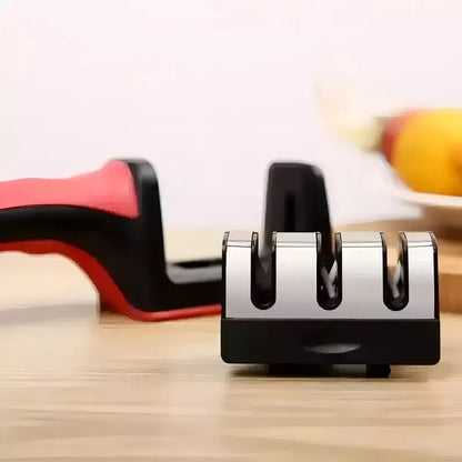 Afilador De Cuchillos Tijeras De 3 Filos De Acero Inoxidable