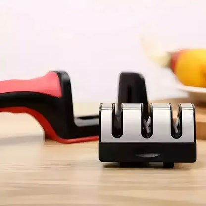 Afilador De Cuchillos Tijeras De 3 Filos De Acero Inoxidable