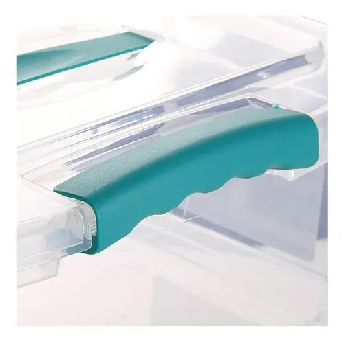 Pack 2 Caja Organizadora De 6 Litros Con Tapa Transparente