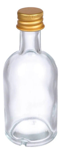 Pack 12 Mini Botellas De Vidrio 50ml Con Tapa Metálica Vidrio