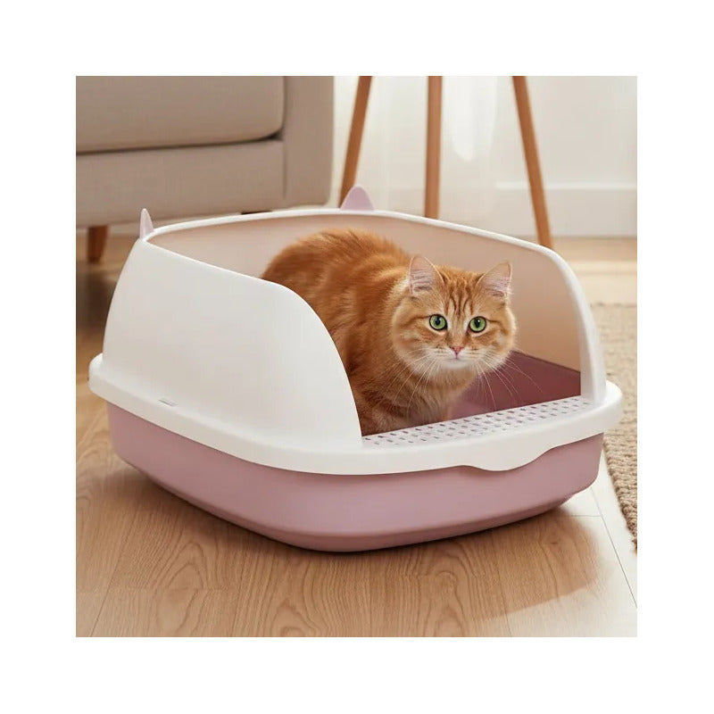 Arenero Para Gato Bandeja Sanitaria 40x33 Con Borde Antiderr