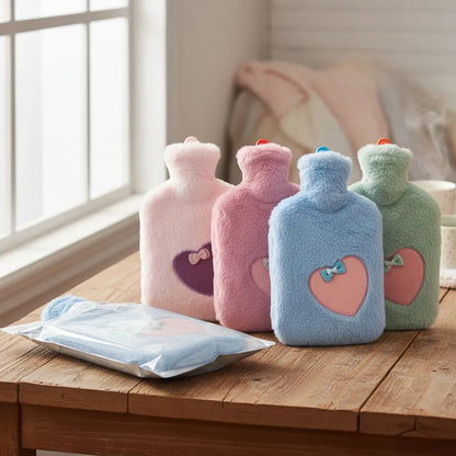 Guatero Con Funda Polar De Diseños Bolsa Agua Caliente 2lts