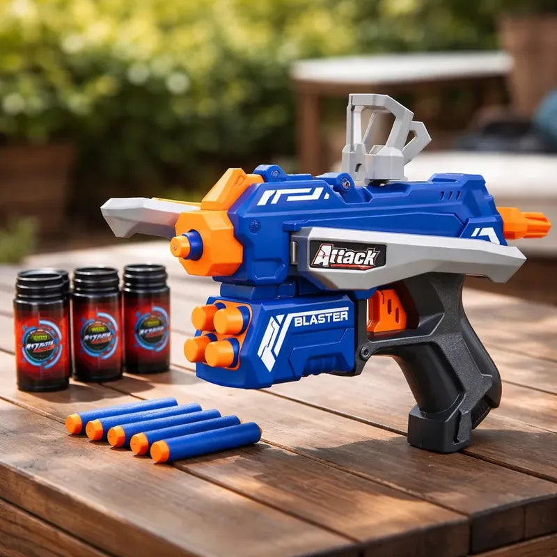 Pistola Lanza Dardos Attack Force 8x Azul